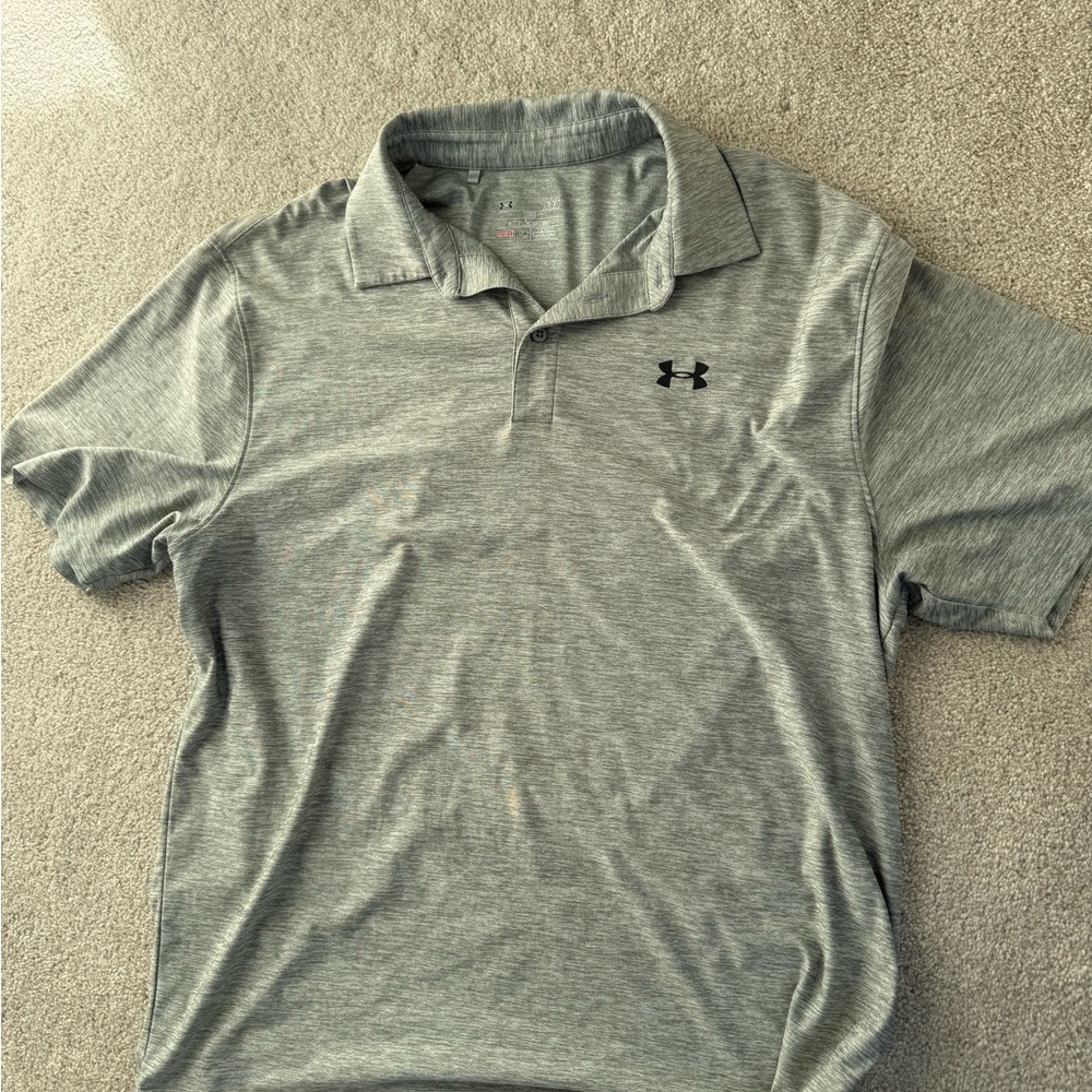 Under Armour Men's Heather Gray Polo Shirt